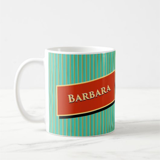 Name und Sternzeichen Barbara und Krebs Kaffeetasse (Links)