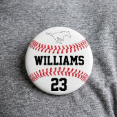 Name und Teamlogo des benutzerdefinierten Baseball Button
