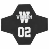 Name und Teamnummer des Schwarzen und Weißen Spiel Fußball (Flach)