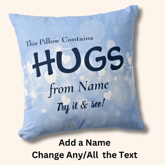 Name und Text ändern Dieses Pillow enthält Fehler Kissen