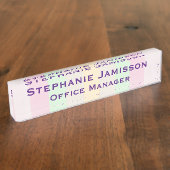 Name und Titel der Acrylpastelstreifen Namensplakette (Seite)