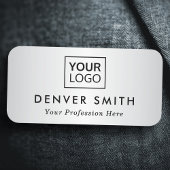 Name und Titel des benutzerdefinierten Logos in gr Namensschild