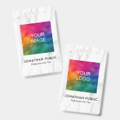 Name und Titel des Logos des Fotos des Mitarbeiter Ausweis (Vorder- & Rückseite)