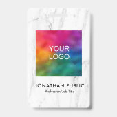 Name und Titel des Logos des Fotos des Mitarbeiter Ausweis (Rückseite)