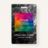 Name und Titel des Logos des Fotos des Mitarbeiter Ausweis (Rückseite)