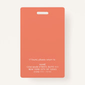 Name und Titel des Logos für die Sicherheit von Co Ausweis (Rückseite)