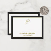 Name und Titel des modernen Skripts Mitteilungskarte (Vorderseite/Rückseite Beispiel)