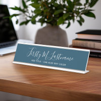 Name und Titel Kalligrafie - CAN EDIT blue COLOR