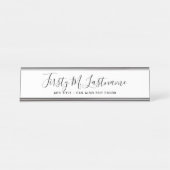 Name und Titel Kalligrafie - KANN DIE FARBE BEARBE Schreibtischnamensplakette (Vorderseite )