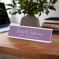 Name und Titel Kalligrafie - KANN lila FARBE BEARB