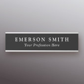 Name und Titel schwarz oder Farbe beruflich Türschild