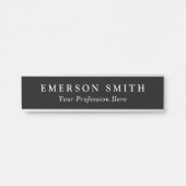 Name und Titel schwarz oder Farbe beruflich Türschild (Vorderseite )