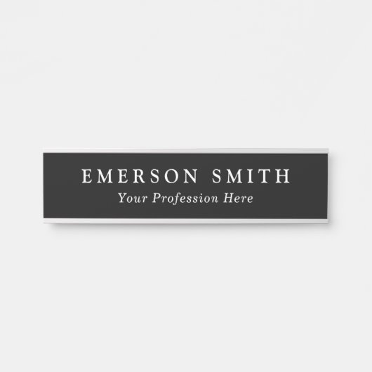 Name und Titel schwarz oder Farbe beruflich Türschild (Vorderseite )