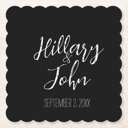 Name und Untersetzer des Ehepaares (Vorderseite)