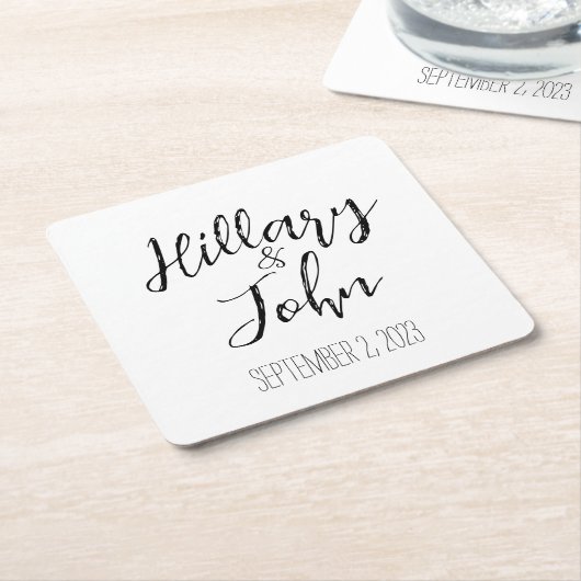 Name und Untersetzer des Ehepaares (angewinkelt)