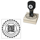 Name und URL des Unternehmens - QR-Code Gummistempel (Stempel)