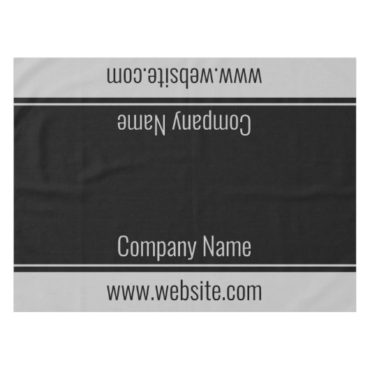 Name und Website des Unternehmens Tischdecke (Vorderseite (Horizontal))