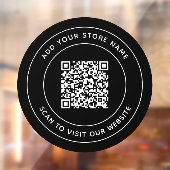 Name und Website QR-Code hinzufügen Benutzerdefini Fensteraufkleber (Blatt 2)