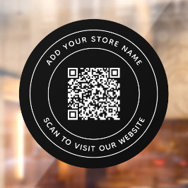 Name und Website QR-Code hinzufügen Benutzerdefini Fensteraufkleber