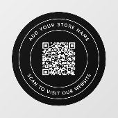 Name und Website QR-Code hinzufügen Benutzerdefini Fensteraufkleber (Blatt)