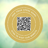 Name und Website QR-Code hinzufügen Benutzerdefini Fensteraufkleber (Blatt 3)