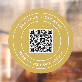 Name und Website QR-Code hinzufügen Benutzerdefini Fensteraufkleber