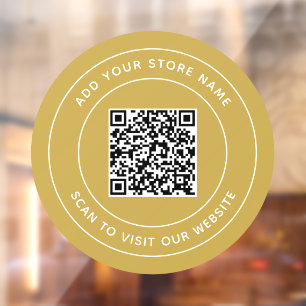 Name und Website QR-Code hinzufügen Benutzerdefini Fensteraufkleber