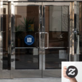 Name und Website QR-Code hinzufügen Benutzerdefini Fensteraufkleber (Büro Tür)