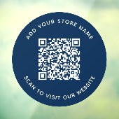 Name und Website QR-Code hinzufügen Benutzerdefini Fensteraufkleber (Blatt 3)