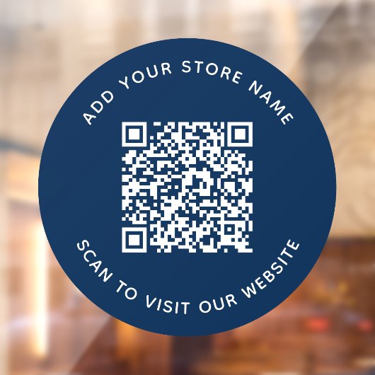 Name und Website QR-Code hinzufügen Benutzerdefini Fensteraufkleber (Blatt 2)