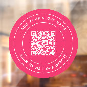 Name und Website QR-Code hinzufügen Benutzerdefini Fensteraufkleber (Blatt 2)