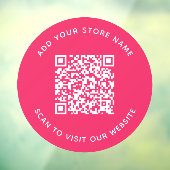 Name und Website QR-Code hinzufügen Benutzerdefini Fensteraufkleber (Blatt 3)