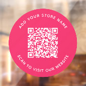 Name und Website QR-Code hinzufügen Benutzerdefini Fensteraufkleber (Blatt 2)