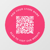 Name und Website QR-Code hinzufügen Benutzerdefini Fensteraufkleber (Blatt)