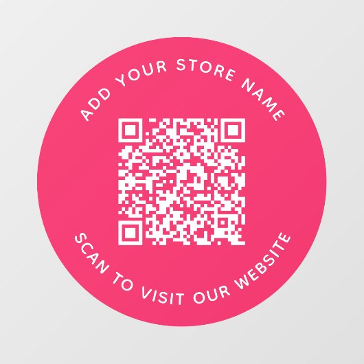 Name und Website QR-Code hinzufügen Benutzerdefini Fensteraufkleber (Blatt)