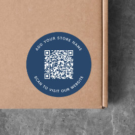 Name und Website QR-Code hinzufügen Benutzerdefini Runder Aufkleber