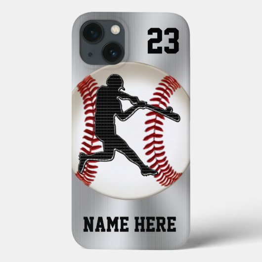 NAME und ZAHL iPhone Baseball-Hüllen stark Case-Mate iPhone Hülle (Rückseite)
