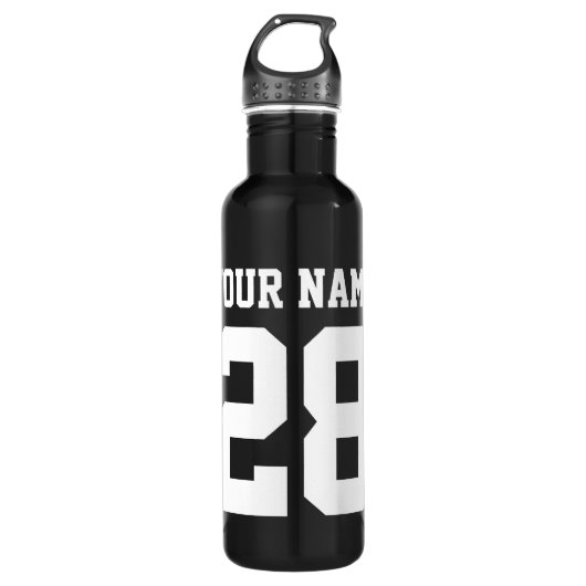 Name- und Zahlsport Trinkflasche (Vorderseite)