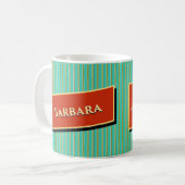 Name und Zodiac Barbara und Taurus Kaffeetasse (Vorderseite Links)