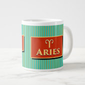 Name und Zodiac-Zeichen Barbara Aries Jumbo-Tasse (Vorderseite Rechts)