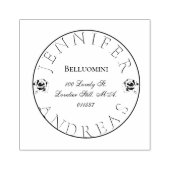 Name und Zuhause-Adresse der KautschukBriefmarke Gummistempel (Prägung)