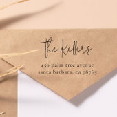 Name und Zuhause-Adresse der modernen Chic-Familie Gummistempel