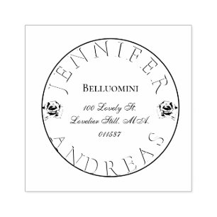 Name und Zuhause-Anschrift der Kautschukfirma "New Gummistempel