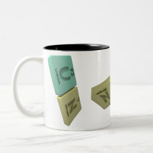 Name-UNO-U-N-UranStickstoff Zweifarbige Tasse