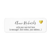 Name / Unterschrift mit eigenem Text (Vorne)