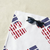 Name, USA American Flag Stars & Stripes, Pool - Strandtuch (Beispiel)