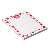 Name: Valentine Red Hearts Random Muster Notizblock (angewinkelt)