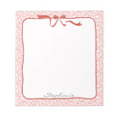 Name: Valentine Red Open Hearts Random Muster Notizblock (Vorderseite)