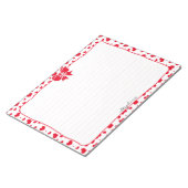 Name: Valentine Rote Herzen Random Muster Notizblock (angewinkelt)