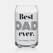 Name, Vatertag Bester VATER je 16oz Dosenglas (Vorderseite)